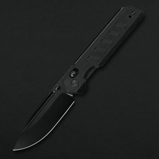 Critical Strike X504-BKBF front view – 3.39" Black VG10 folding knife