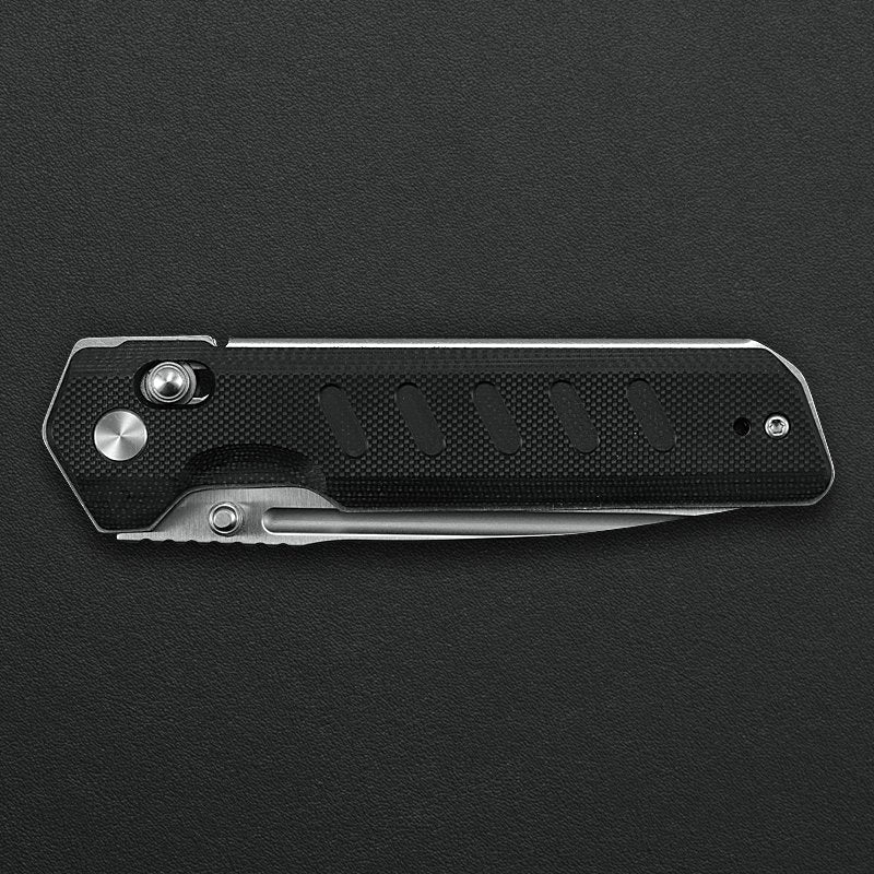 Critical Strike X504-BKSA black G10 handle scales