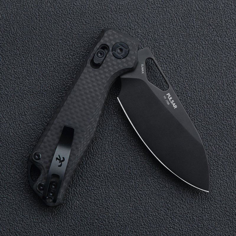 Kunwu Pulsar X705F blade detail, DLC ELMAX