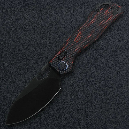 Kunwu Pulsar XL X705XL-A2 front view, 3.88″ DLC ELMAX folding knife