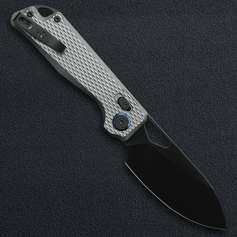 Kunwu Pulsar XL X705XL-T3 blade detail – satin DLC finish on ELMAX drop point blade