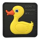 Tactical Rubber Duck Morale Patch XHY-YE front view – 1.97″ x 1.97″ yellow rubber duck 3D PVC patch
