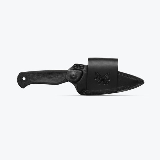 Benchmade Dacian 203BK-02 blade detail – black Cerakote CPM-MagnaCut spear point