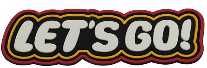 Let's Go! Retro Morale Patch YS-WMZ front view – 3.54″ x 0.98″ retro lettering 3D PVC patch