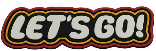 Let's Go! Retro Morale Patch YS-WMZ front view – 3.54″ x 0.98″ retro lettering 3D PVC patch