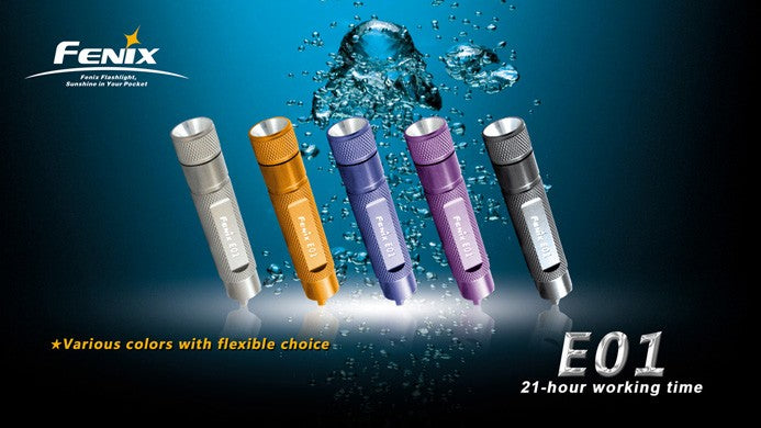 Fenix E01 Black LED Flashlight