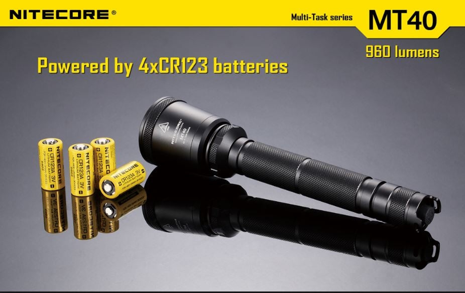 NITECORE MT40 Multi-Task LED Flashlight - 960 Lumens with CREE XM-L2 T6 LED