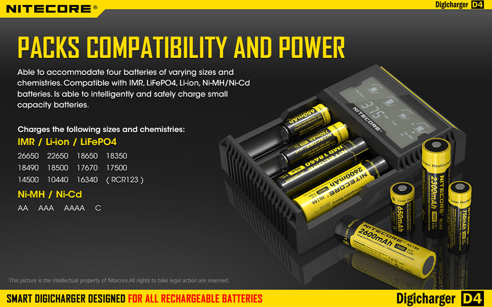 Nitecore Digicharger D4 Intelligent Battery Charger