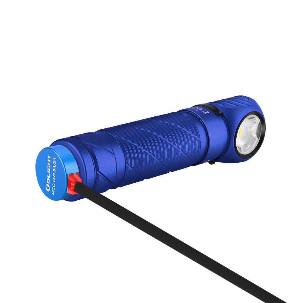 Olight Perun 2 Blue 2500 Lumen Rechargeable Headlamp / Right Angle Flashlight