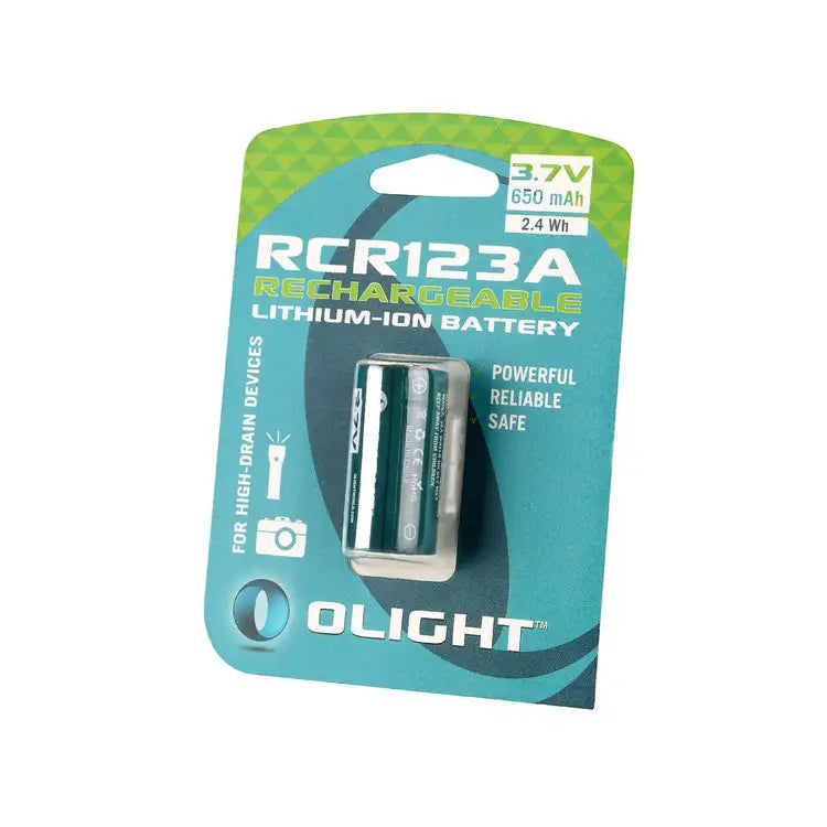 Olight RCR123A Lithium-ion 650mAh 3.7V Battery - Compatible with S10R.