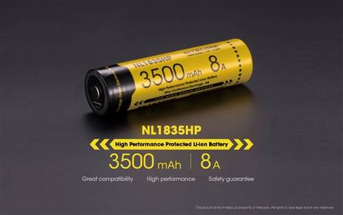 Nitecore 1835HP 3500MAH High Performance Li-Ion 18650 Battery