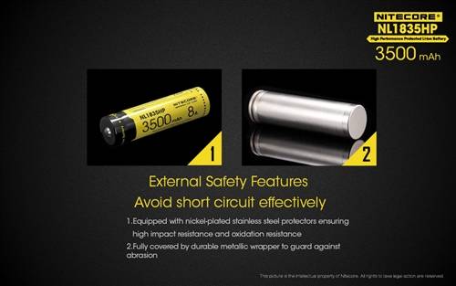 Nitecore 1835HP 3500MAH High Performance Li-Ion 18650 Battery