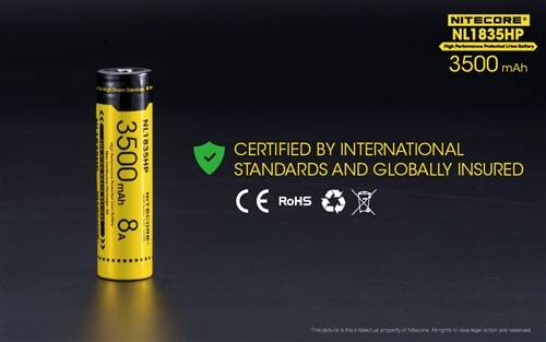 Nitecore 1835HP 3500MAH High Performance Li-Ion 18650 Battery