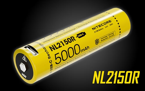 NITECORE NL2150R 5000MAH USB-C RECHARGEABLE 21700 BATTERY