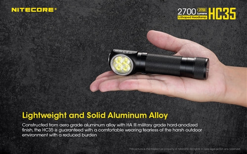 Nitecore HC35 1x 21700 2700 Lumen Rechargeable Headlamp CREE XP-G3 S3 LED