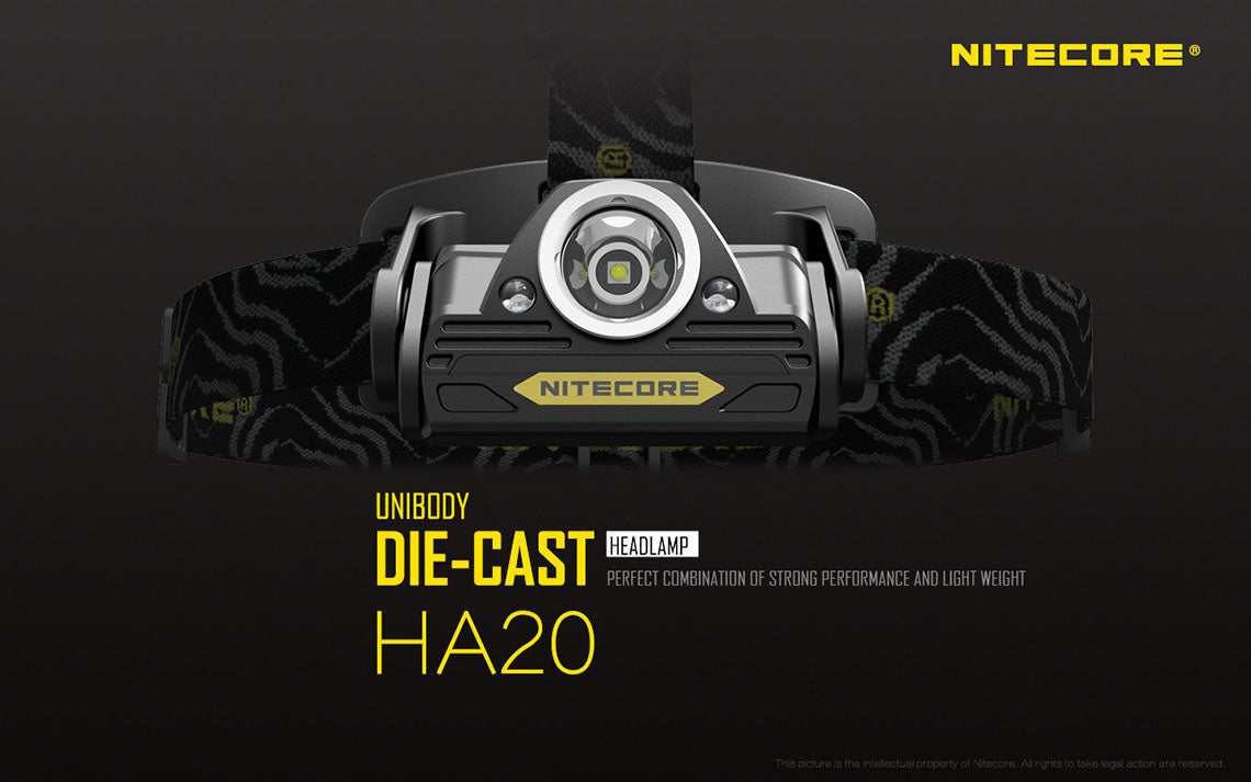 Nitecore HA20 2x AA 300 Lumens CREE XP-G2 LED Headlamp