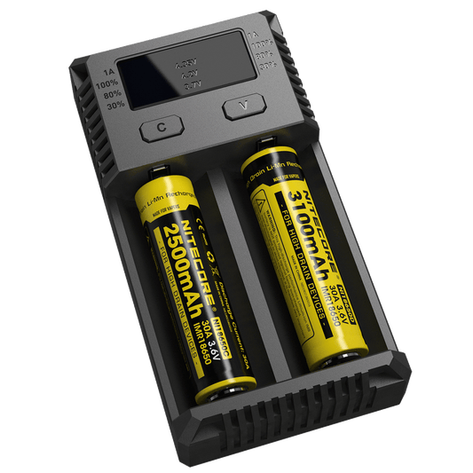 Nitecore Intellicharge i2 Dual Bay Lithium Ion/NiMh/NiCd Battery Charger